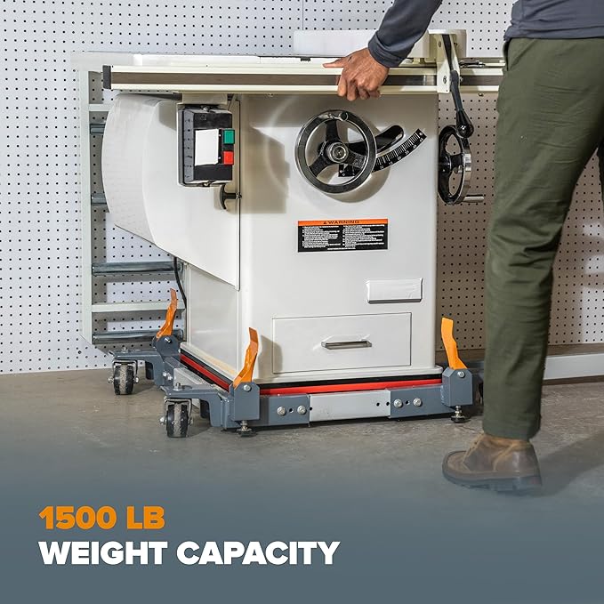 Bora Portamate Mobile Base PM-3550 Industrial Strength with Swivel Wheels – Universal, Super Heavy Duty, Adjustable Rolling Kit, Dolly Roller for Equipment, Power Tools, Machines- 1500 lb Capacity