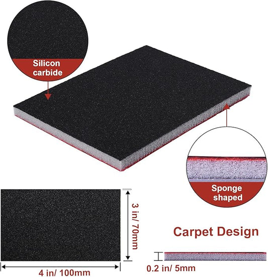22 Pcs Sanding Sponge 180 Grit, Washable & Reusable Sanding Blocks for Wood, Metal, Drywall, Glazing, Wet Dry Sandpaper for Smooth Finishing