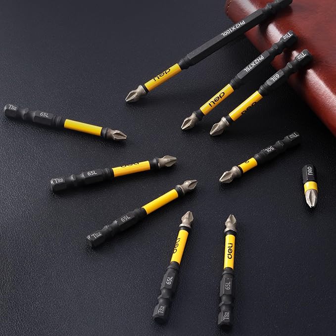 DELI 5pcs Phillips Power Bits Nano Emery Coated Screwdriver Bits 2.5" * 5
