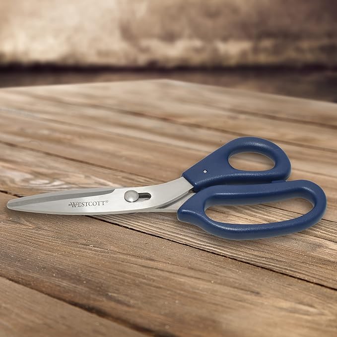 Westcott 8" Power Pivot Stainless Steel Hard Handle High-Leverage Crafting and Fabric Scissors
