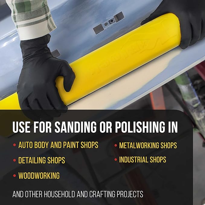 Dura-Gold Pro Series K-Block Sander Firm & Flex Hand Sanding Block Kit, 9", 16" and 24" with Hook & Loop Backing and PSA Sandpaper Conversion Adapter Pad, Automotive Marine Paint Prep Sand Woodworking