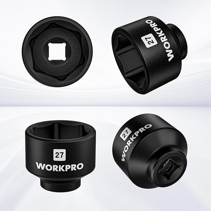 WORKPRO 27mm Oil Filter Socket Wrench, Oil Filter Removal Tool, Oil Filter Change Set, Ideal for Some Mercedes, Volkswagen, Hyundai, Kia, Minis, and Smart Car
