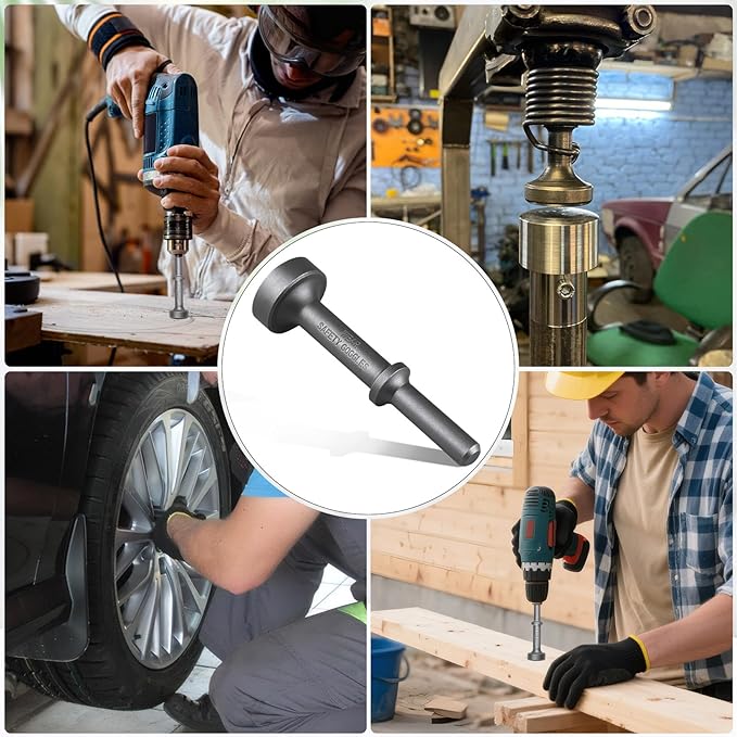 Smoothing Air Hammer Bits Tool, 31982 Chrome Molybdenum Steel Pneumatic Chisel, 0.4" Shank Air Hammer Attachments to Remove Rusted Bolts, Nuts Automotive Suspension Parts, Heavy Duty Metalwork