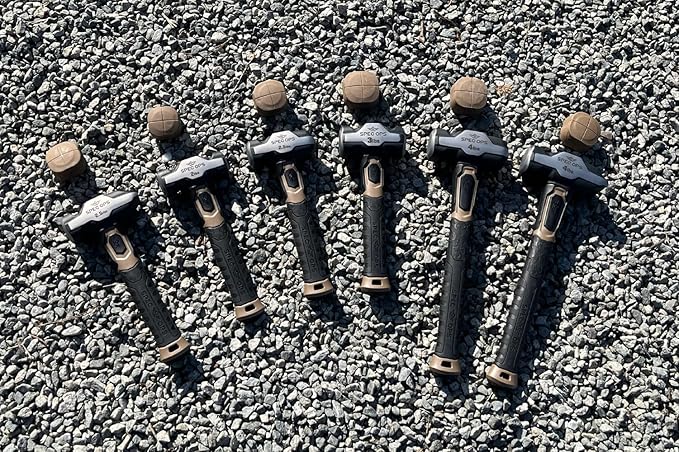 Spec Ops Tools Blacksmith Hammer, 4 lb Sledge hammer with Bi-Material Shock Absorbing & Vibration Dampening Handle, 3% Donated to Veterans, Black/Tan