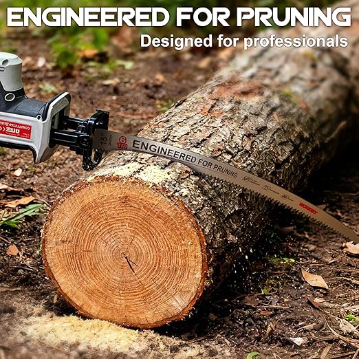 15 Inch Japanese Teeth Arc Edge Reciprocating Saw Blade, Curved Edge Wood Pruning Saw Blades 6TPI for Tree Trimming, Wood Cutting, Durable & Sharp, 3 Pieces