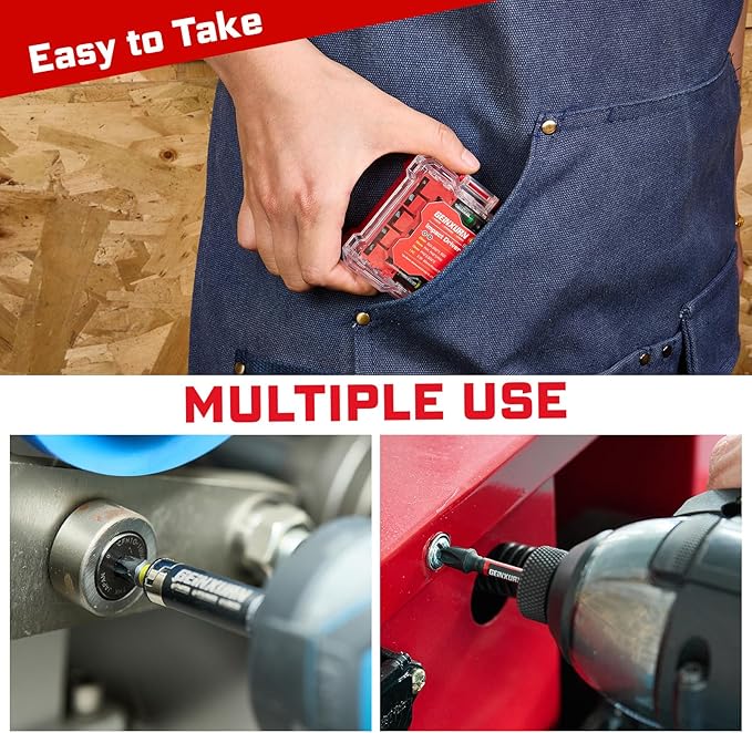 40Pieces Impact Screwdriver Bits Set, Magnetic S2 Steel Phillips/Square/Torx Insert Power Bits Tips,Impact Bit Holder with Storage Box Case