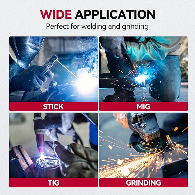 ARCCAPTAIN Large Viewing Screen 3.93"X3.66" Welding Helmet, True Color 1/1/1/1 Solar Power Auto Darkening Welding Hood with 4 Arc Sensor, Wide Shade 4/5-9/9-13 for TIG MIG ARC, Brambles