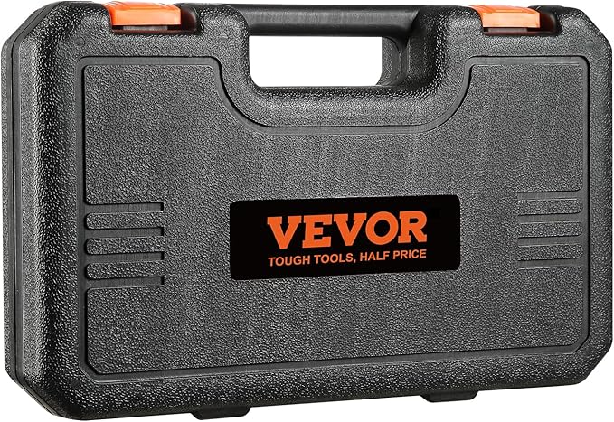 VEVOR 1/2" Drive Impact Socket Set, 23 Piece Socket Set SAE 竊?/16" -1"竊? Metric 竊?3-24mm竊? Point Cr-V Alloy Steel for Auto Repair with Ratchet Handle Rugged Construction Storage Case