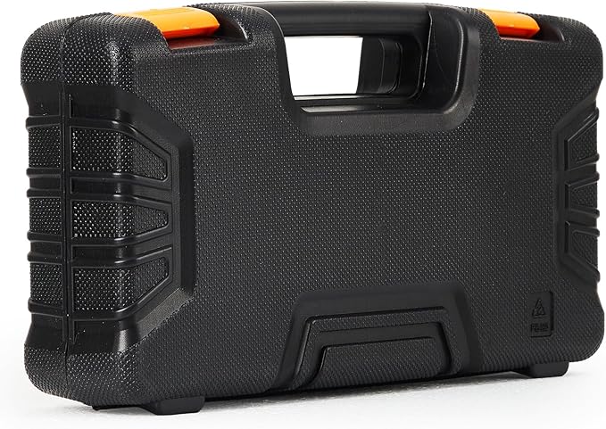 PioneerWorks Portable Small Tool Kit, 57 Piece General Household Hand Kit, Tool Set with Plastic Toolbox Storage Case Blue for Home Maintenance