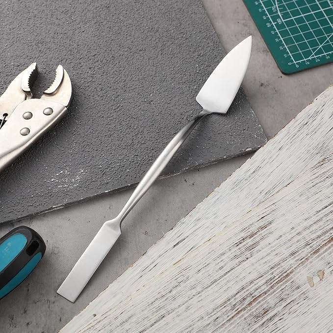 5/8" Trowel And Square Masonry Tools Forged Steel Trowel Concrete Tool Ornamental Stucco Tool Long-lasting Masonry Plaster Spatula for Glazing, Patch Work, Plaster, and Archeology