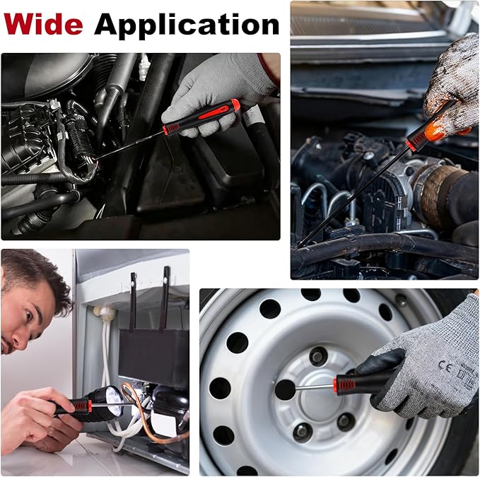 10PCS Pick Set Mechanic, Hook and Pick Tool Set with Non-Slip Grip, Long & Mini Automotive Pick Set for O-Ring, Seal & Gasket Removal, Car Repair, Mechanical and DIY Use
