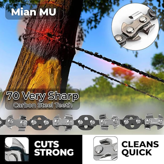 55 Inch High Limb Rope Saw – Dual Sided Pocket Chainsaw with 70 Sharp Teeth 360° – Rope Tree Saw High Limb Tool with Storage Box for Outdoor Adventures