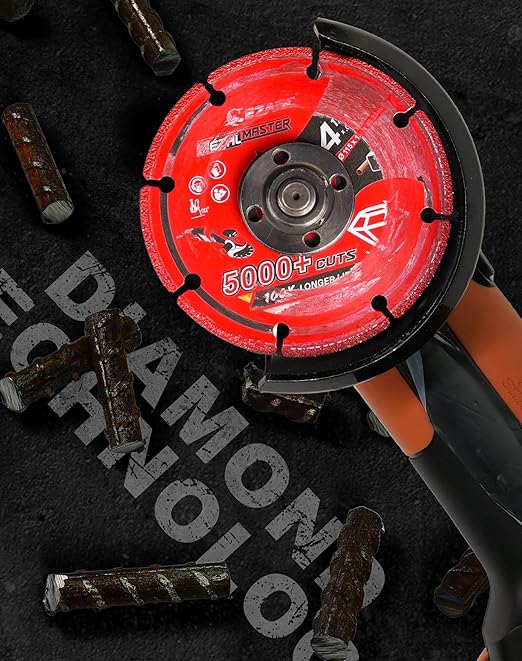 EZARC Diamond Cutting Wheel 4 1/2 x 7/8 Inch for Metal, Cut Off Wheel with 5000+ Cuts on Rebar, Steel, Iron and INOX, 2 Pack