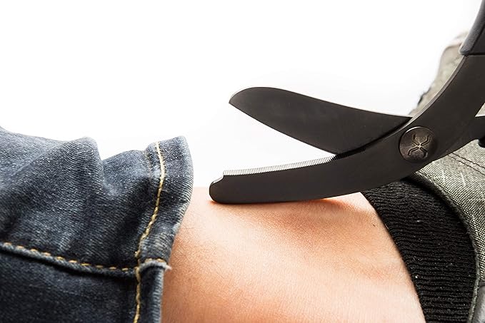 XSHEAR짰 7.5??Black Titanium Coated Extreme Duty Trauma Shears. Tough and Durable Medical Scissors for the Paramedic, EMT, Nurse or any Emergency Healthcare Provider
