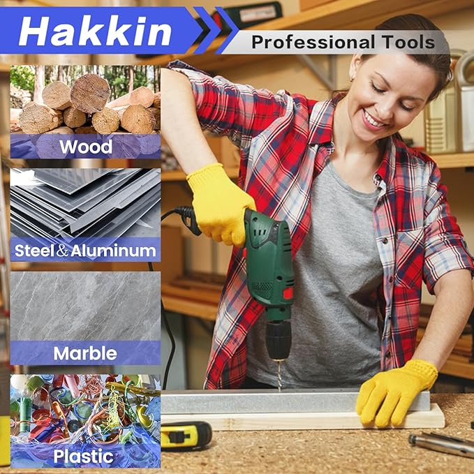 Hakkin 2-13mm Keyless Drill Chuck Adapter, 1/2-20Unf Drill Chuck with SDS-PLUS Shank Bit, 1/4" Hex Shank Lock Key, 1/2” Socket Square Female Adapter for Impact Driver, Electric Drill, Hammer Drill