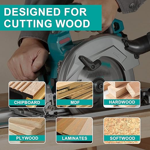 5-1/2 Inch Circular Saw Blade 24T&48T, 5/8 Inch Arbor, Alternate Top Bevel Saw Blades for Cutting Wood, 2 Pack