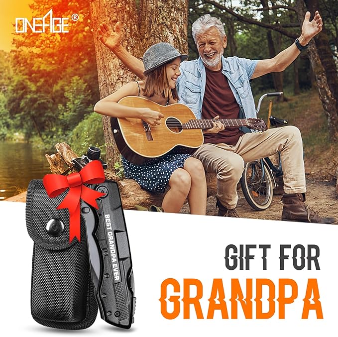 Grandpa Gifts, "BEST GRANDPA EVER" Multitool Knife, Stocking Stuffers for Grandpas, Grandpa?셲 Christmas Birthday Gifts Idea for Grandfather, Grandpa Fathers Day Gift, Grandpa?셲 Gift