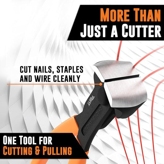 Mutt Tools 8 Inch End Cutting Pliers Heavy Duty ??CRV End Nippers Tool ??Nail Puller Pliers, Nail Puller Tool