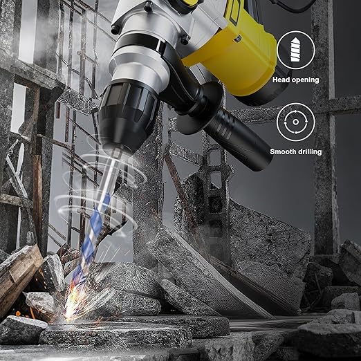 10 Pack 5/32 to 1/2 inch Concrete Drill Bit Set,Masonry Drill Bit Set with Hex Shank,Carbide Tip Drill Bits for Concrete, Tile,Brick, Plastic, Cement (5/32" - 1/2"竊?0 Pcs竊?