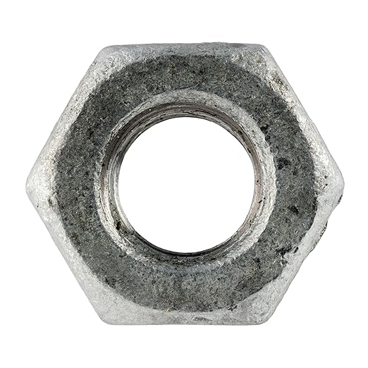 1/4"-20 (100 Pack) Galvanized Grade 2 Hex Nuts, Coarse Thread, Hot Dipped, Industrial/Commercial Grade ASME B18.2.2 by Makers Bolt