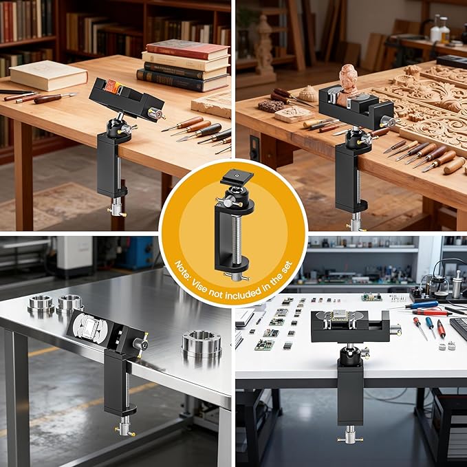 WhiteRhino Mount Vise and Grinder,360° Rotating Bench Grinder Stand,Heavy-Duty Vise Floor Pedestal with 1.9" x 1.5"Mounting Plate ,Compatible with Most Mini Vise Clamp,Grinders,Drill Press,etc
