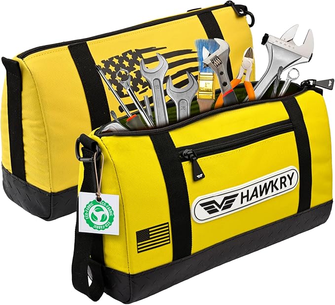 HAWKRY Oxford Waterproof Tool Bag â Small Tool Bag and Tool Pouch, Fishing Bag, Travel Pouch, Compact, Durable Small Travel Bag, Multipurpose Tool Bags for Men for Work, Fishing and Travel