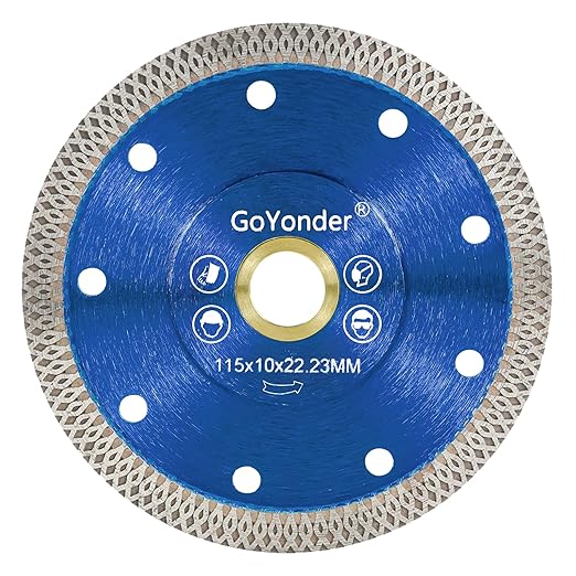 GoYonder 4.5 Inch Tile Blade, Super Thin Diamond Saw Blade for Cutting Porcelain Tiles, Granite Marble Ceramics (4.5")