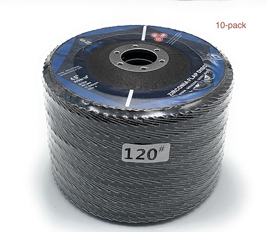 SIGNI 10-Pack Premium Zirconia Abrasive Flap disc for Angle Grinder Grinding Metal Steel (4.5 inch T29 120#)