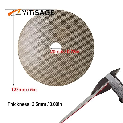 5 Inch Electroplated Diamond Grinding/Polishing Pads Sanding Granite Concrete Glass Metal Stone Grinding Disc(grit 400-1pc)