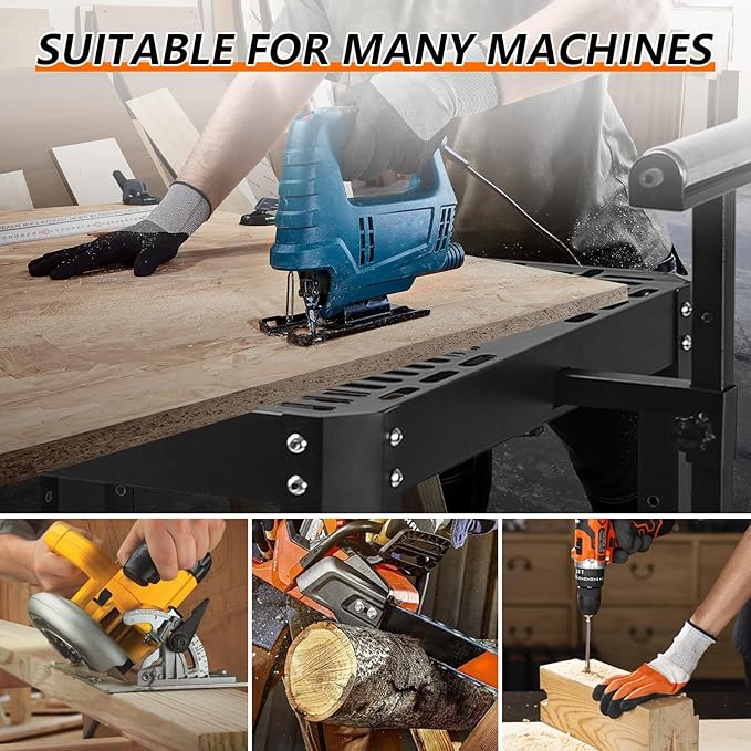 Planer Stand with Wheels,550 lbs Load Capacity Power Tool Stand,Height Adjustable Miter Saw Stand,Planer Table Stand with Extension Rollers, for Most Planers, Saws, Bench-top Machines, Power Tools