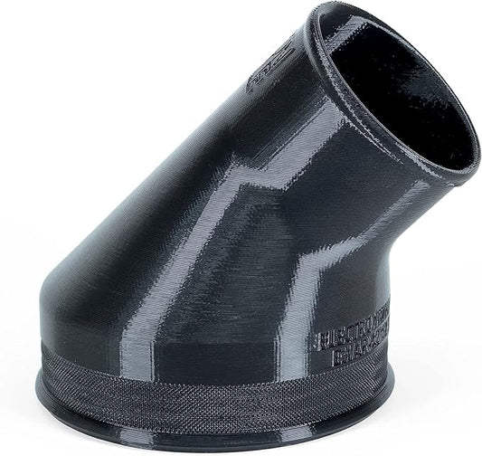 Angled Reducer 4??to 2-1/2?? Connect Shop Vac to Dust Collection Port (4in to 2.5in), Adapter Converter, 45-Degree Elbow, Attach Woodworking Dust Chute to Vacuum Hose, R4520 R4512 (4" to 2-1/2")