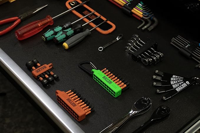 Allen Wrench Hex Bit Set - Railer 2 Inch Impact Driver 20pc Hex Bit Set With A Bit Holder & Carabiner. Premium S2 Steel, Ideal For Furniture Screws