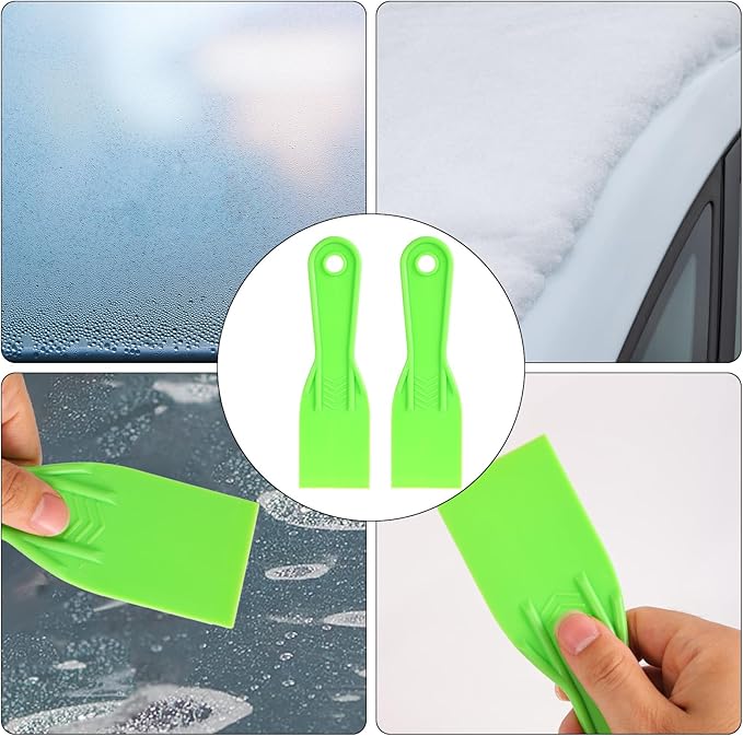 6pcs Plastic Putty Knife, Flexible Putty Scraper Wall Scraper Accessory for Repair Spackling Patching Plastering and Painting(Green)