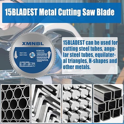 15-Inch Metal Cutting Saw Blade,Replacement for Evolution 15-Inch Metal Cutting Saw Blade,Compatible with Evolution S380CPS EVOSAW380 Saw,15 x 70 Teeth,1-Inch Center,3 Warranty