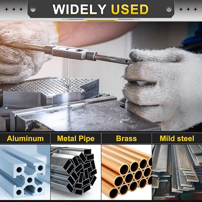 uxcell Hand Plug Tap M9 x 1 H2 Metric Thread Plug Style Taps Straight Flute Screw Tapping Threading Tool High Speed Steel HSS6542