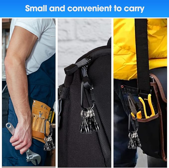Bit Holder 1/4 inch Hex Shank Screwdriver Bits Holder Extension Bar Keychain Screw Adapter Drill Change Hand-held Screwdrivers Drill Bits Holder Portable (Black)