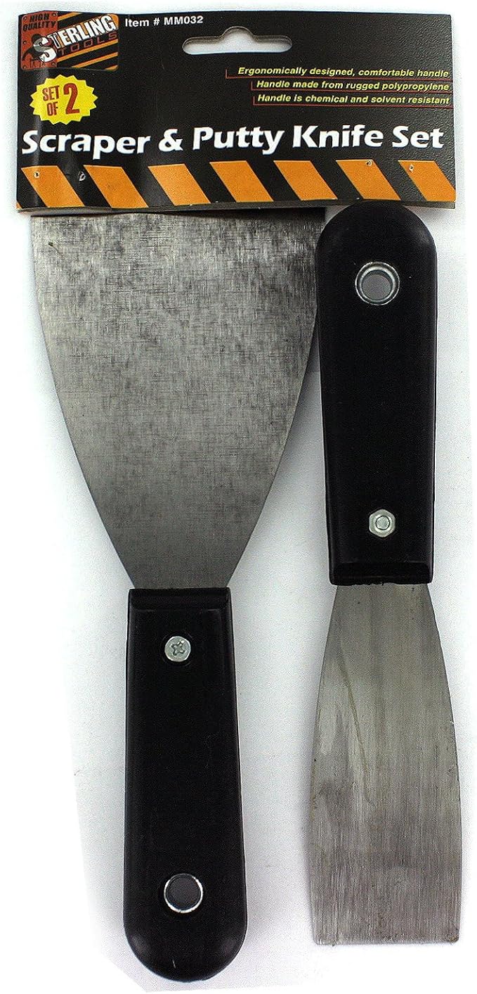 2 Piece Scraper And Putty Knife Set