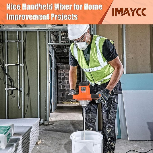 Mud Mixer, Portable Motar Mixer,110V 6 Speed Drill Mixer 2100W for Cement,Concrete,Paint, Grout, Plaster,Thinset etc.