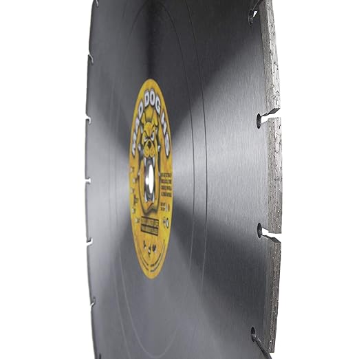 Delta Diamond Mad Dog HS 20 Inch Segmented Diamond Saw Blade, .140 X 1 Arbor, Made in USA, Premium, Wet/Dry, Laser-Welded, General Purpose Cutting Concrete, Masonry, Stone (20")