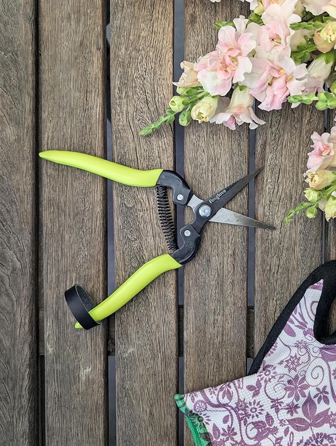 Foxglove Garden Scissors ??Professional Pruning Shears for Gardening, Ultra-Sharp Garden Shears with Japanese SK5 Steel Blades, Ergonomic Gardening Shears & Garden Clippers for Flowers and Plants