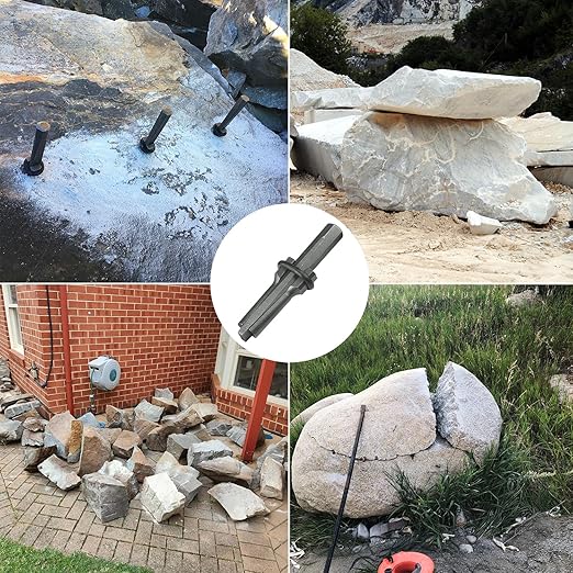 15 Pack 5/8 Inch Wedge and Feather Shims, Heavy Duty Stone Rock Splitter, Plug Wedge Feather Shims for Rocks, Concrete, Ideal for Outdoor Collection and Construction