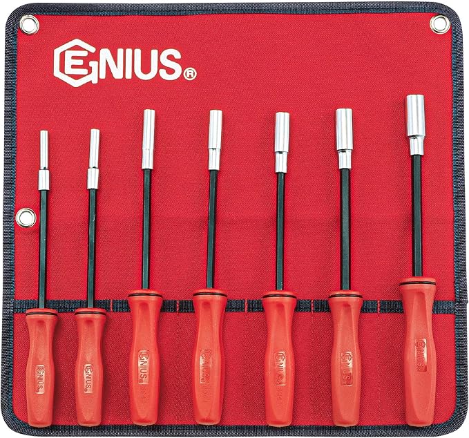 Genius Tools 7 Piece SAE Long Hex Nut Driver Set ND-007SD