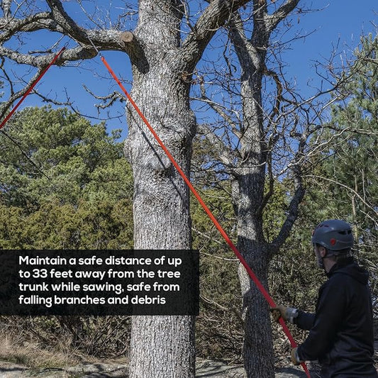 Nordic Pocket Saw High Limb Rope Saw - The Arborist V.2-32" Rope Chainsaw Double Sided with Sawteeth on Each Link - 36 feet Straps and 66 feet Throwline - Tree Limb Cutter with Storage Bag