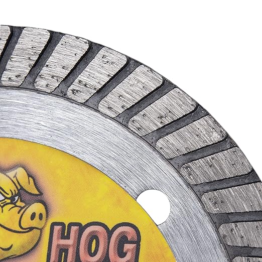 Delta Diamond Boss Hog 4 Inch Turbo Premium Diamond Blade for Masonry, Brick, Block, Pavers, Concrete, Stone, Wet/Dry Cutting, Continuous Rim (4")