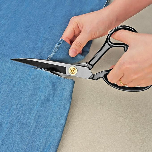 Left-Handed Fabric Scissors, 10-inch High-Carbon Steel Tailor's Shears, Suitable for Cutting Clothing, Fabric, Leather, Sewing and Handcrafted Design