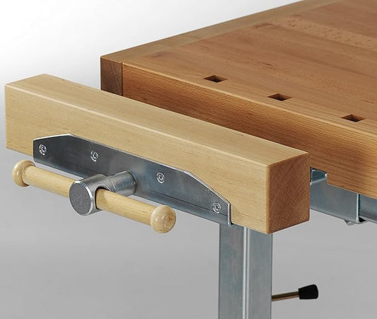 Sj철bergs Woodworking Vise for Custom Benchtops, High-Strength Alloy Steel, Acme Thread and Overbuilt Construction to Avoid Racking, Rock-Solid Smooth Adjustable Clamping, SJO-33302