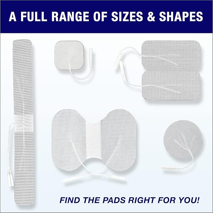 Syrtenty TENS Unit Pads 2"X2" 44 Pcs, 3rd Gen Reusable Latex-Free Replacement Pads Electrode Pads with Upgraded Sticky Electrode Pads Gel and Non-Irritating Design for Muscle Stimulator Electrotherapy