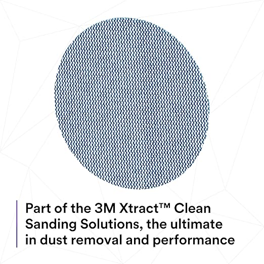 3M Xtract Net Disc 310W, 320+, 3 in, Die 300V, Pack of 50 Hook and Loop Sanding Discs, Virtually Dust-Free, Value Option for Metal, Wood, Composites, Stock Removal, and Fine Finishing