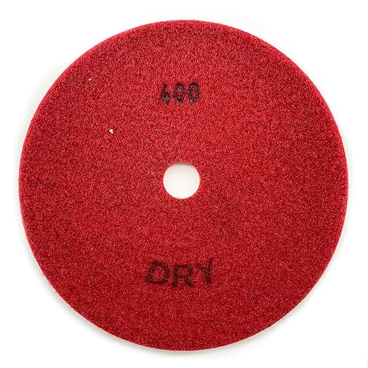 7" High Performance Dry Stone/Concrete Polishing Pads, 2.2mm Segment Height, Turbo Style, 400 Grit