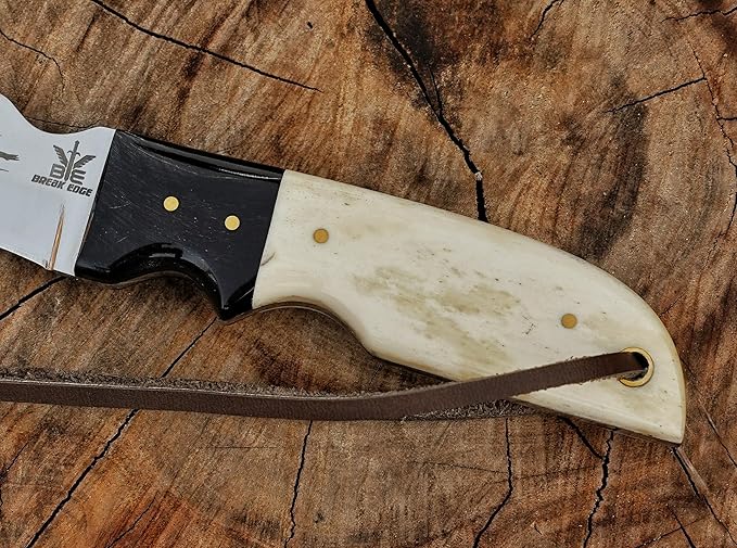 Handmade Stainless Steel Lineman’s Hawkbill knife with Leather sheath, Heavy Duty Utility Knife blade Electrician Wire Skinning knife for professional,